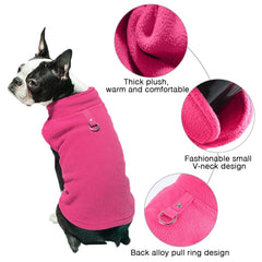 Warm Fleece Vest for Pets with Leash Ring