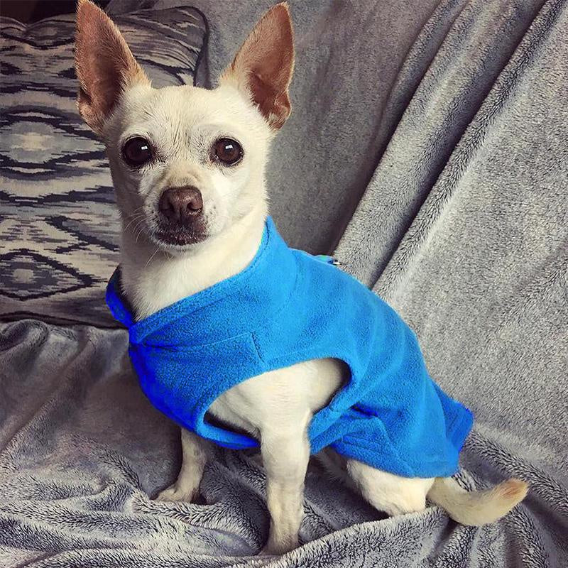 Warm Fleece Vest for Pets with Leash Ring