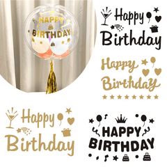 4pcs Birthday Pompom Stickers - Sparkle up Your Celebrations