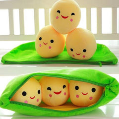 Bean Pea Shape Plush Toy Holiday Gift Cleaned Disassembled