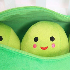 Bean Pea Shape Plush Toy Holiday Gift Cleaned Disassembled