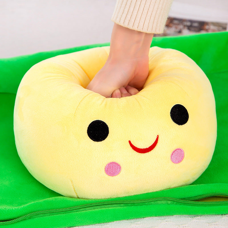 Bean Pea Shape Plush Toy Holiday Gift Cleaned Disassembled
