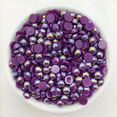 100pcs 6mm DIY Half Pearl Bead Flat Back Art Decor