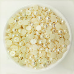 100pcs 6mm DIY Half Pearl Bead Flat Back Art Decor