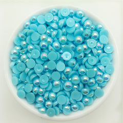 100pcs 6mm DIY Half Pearl Bead Flat Back Art Decor