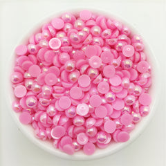 100pcs 6mm DIY Half Pearl Bead Flat Back Art Decor