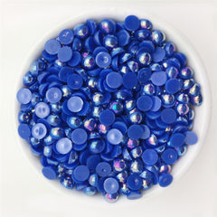 100pcs 6mm DIY Half Pearl Bead Flat Back Art Decor