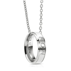 Love You Dad Mom Steel Necklace Men Women Dad Birthday Jewelry Mom Gift