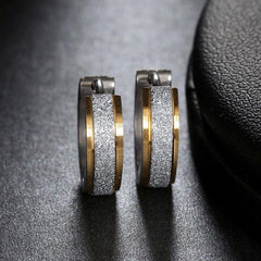 316L Stainless Steel Women Matte Hoop Earrings