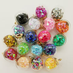 10pcs Mini Glass Jar With Star Charm Jewelry Making Beads