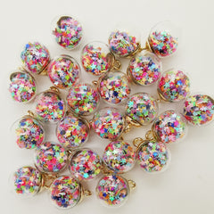 10pcs Mini Glass Jar With Star Charm Jewelry Making Beads