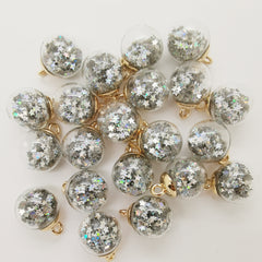 10pcs Mini Glass Jar With Star Charm Jewelry Making Beads