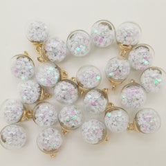 10pcs Mini Glass Jar With Star Charm Jewelry Making Beads