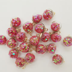 10pcs Mini Glass Jar With Star Charm Jewelry Making Beads