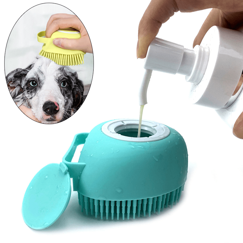 Silicone Pet Hair Comb & Scalp Massager for Dogs - Tangle Removal & Skin Health