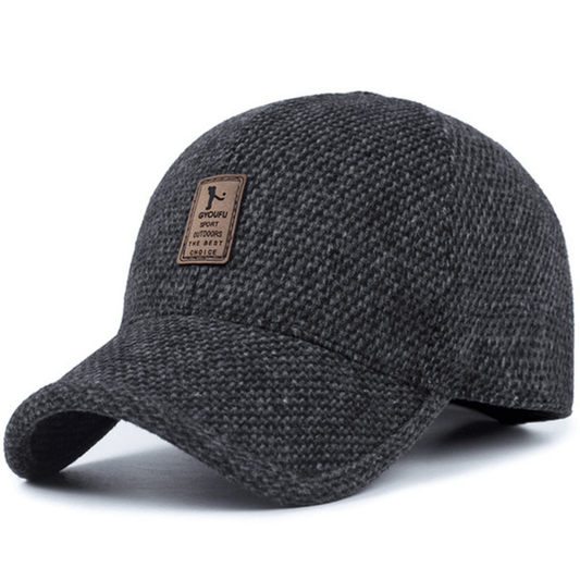 Men's Cotton Winter Baseball Cap with Ear Protection
