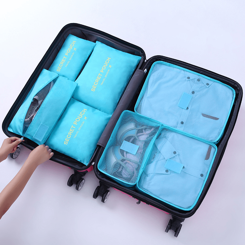 7pcs Travel Storage Bag Set Portable Luggage & Clothing Packing Bag