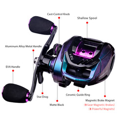 Metal Drop Lure Reel 7.2:1 Gear Ratio Fishing Accessory