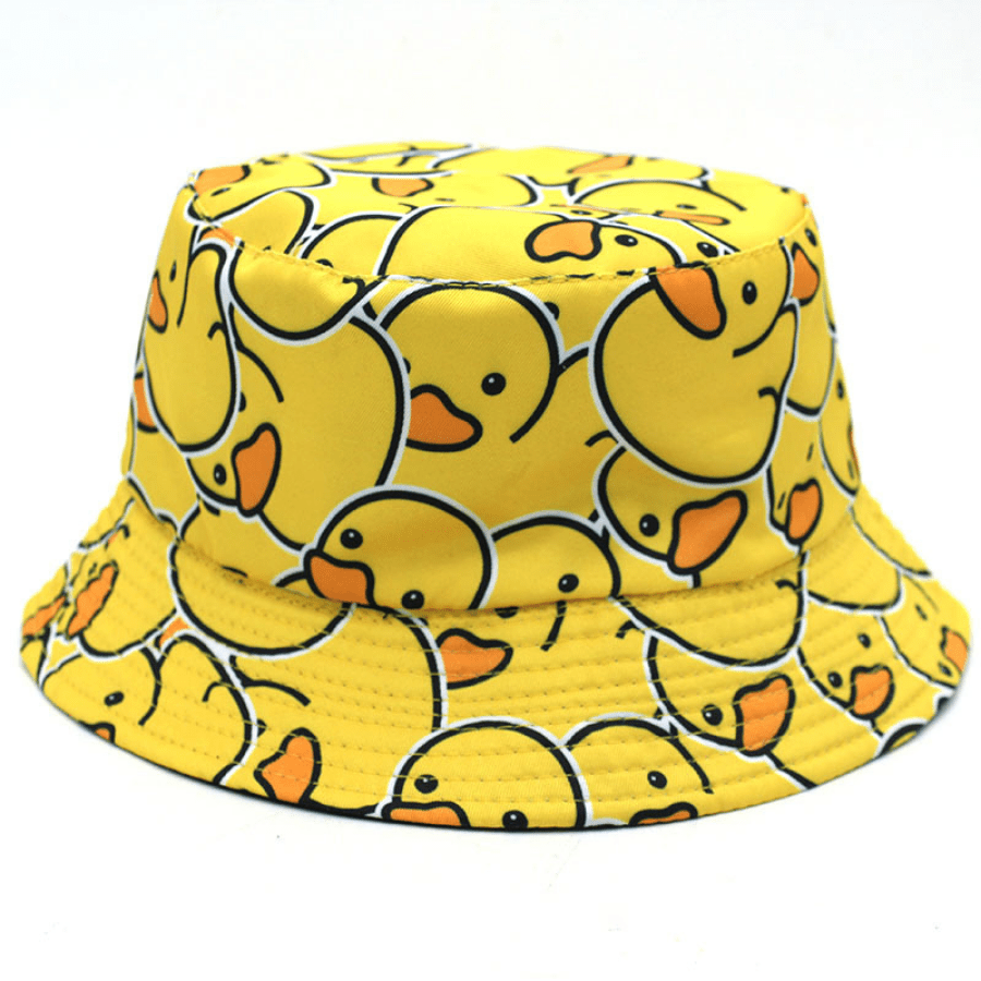 Yellow Bucket Hat Cartoon Casual Sunscreen Fisherman Cap