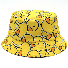 Yellow Bucket Hat Cartoon Casual Sunscreen Fisherman Cap