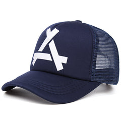 Letter Embroidered Trucker Hat Unisex Snapback Mesh Baseball Cap