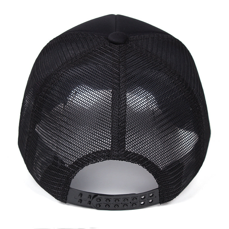 Letter Embroidered Trucker Hat Unisex Snapback Mesh Baseball Cap