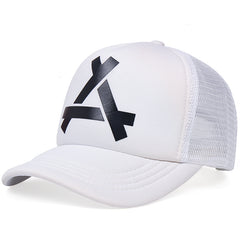 Letter Embroidered Trucker Hat Unisex Snapback Mesh Baseball Cap