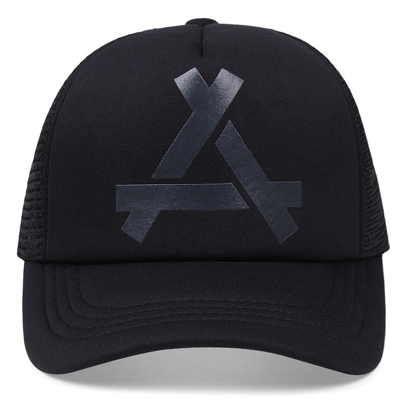 Letter Embroidered Trucker Hat Unisex Snapback Mesh Baseball Cap
