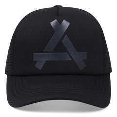 Letter Embroidered Trucker Hat Unisex Snapback Mesh Baseball Cap