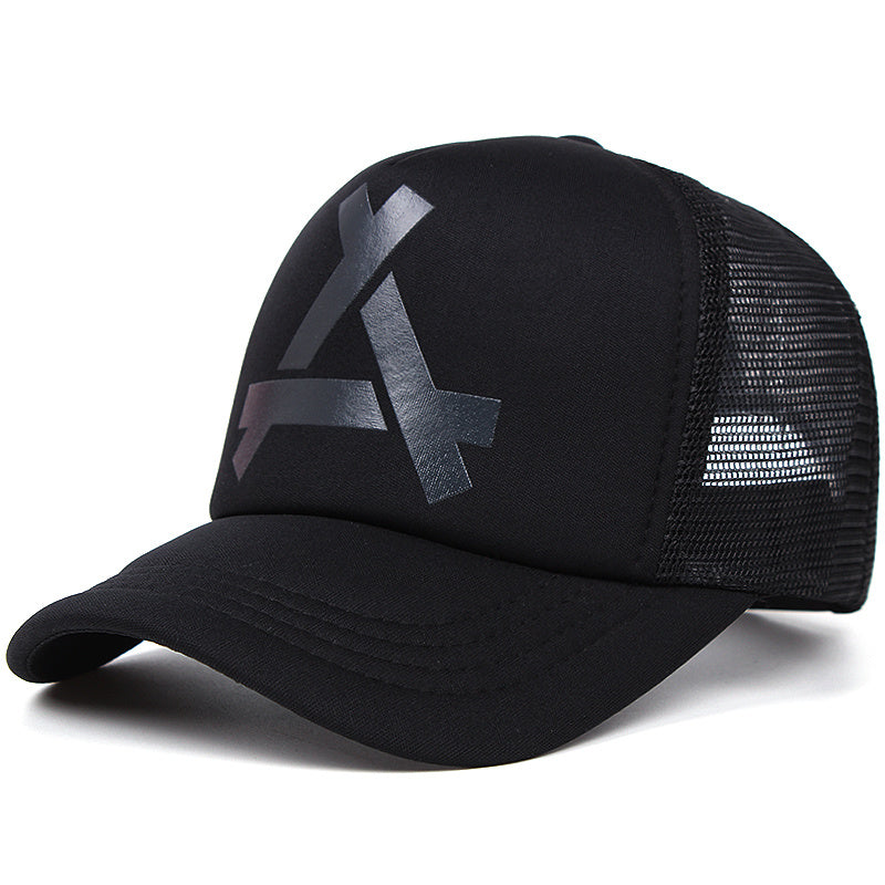 Letter Embroidered Trucker Hat Unisex Snapback Mesh Baseball Cap