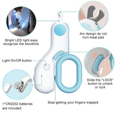 Pet Grooming Kit Nail Clippers LED Lights for Dogs Cats