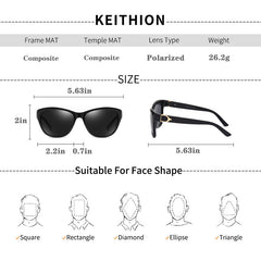 Cat Eye Polarized Sunglasses Womens Lady Driving Eyewear
