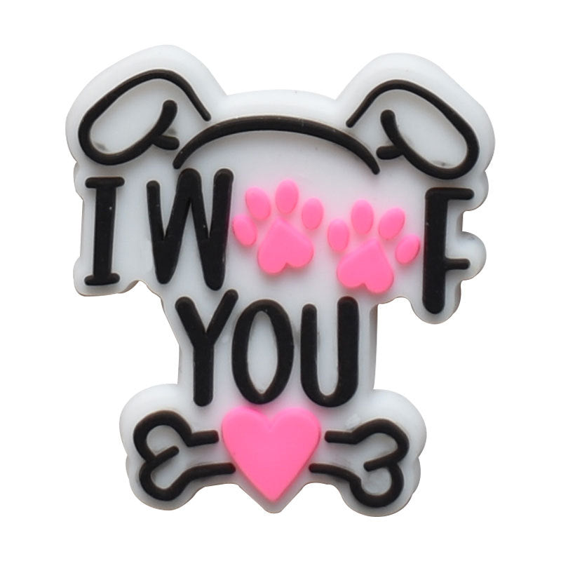 16pcs Dog Pattern Shoe Charms for Clogs Jibts Bubble Slides Sandals