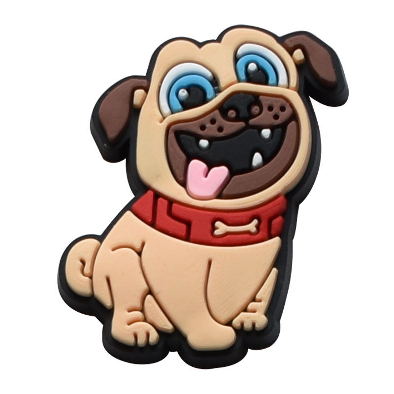 16pcs Dog Pattern Shoe Charms for Clogs Jibts Bubble Slides Sandals
