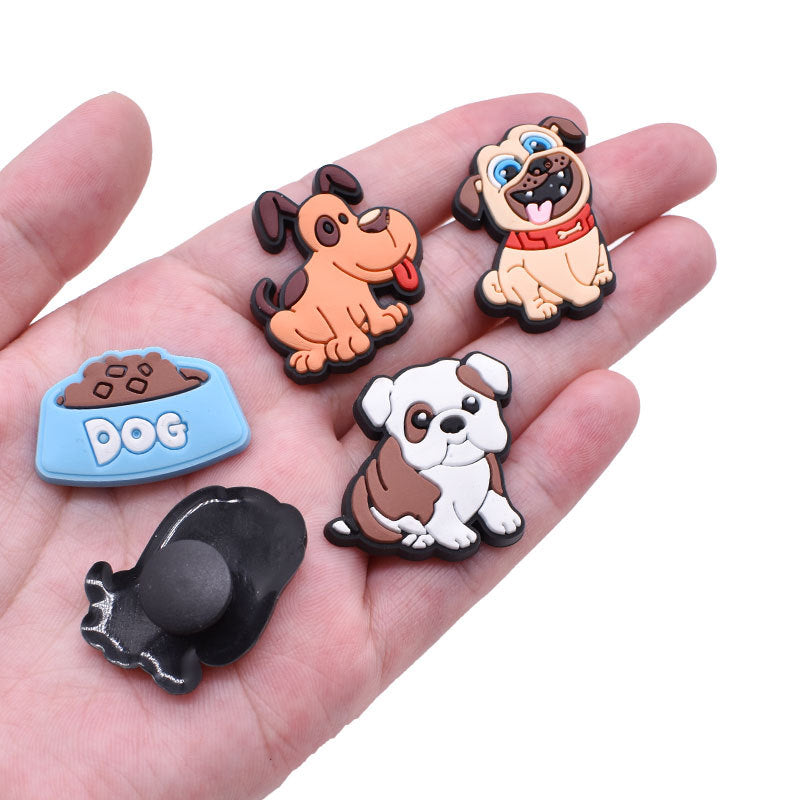 16pcs Dog Pattern Shoe Charms for Clogs Jibts Bubble Slides Sandals