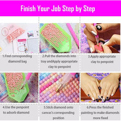 Cow Diamond Painting Kit Adults 5D Full Drill Dots Paintings Gems