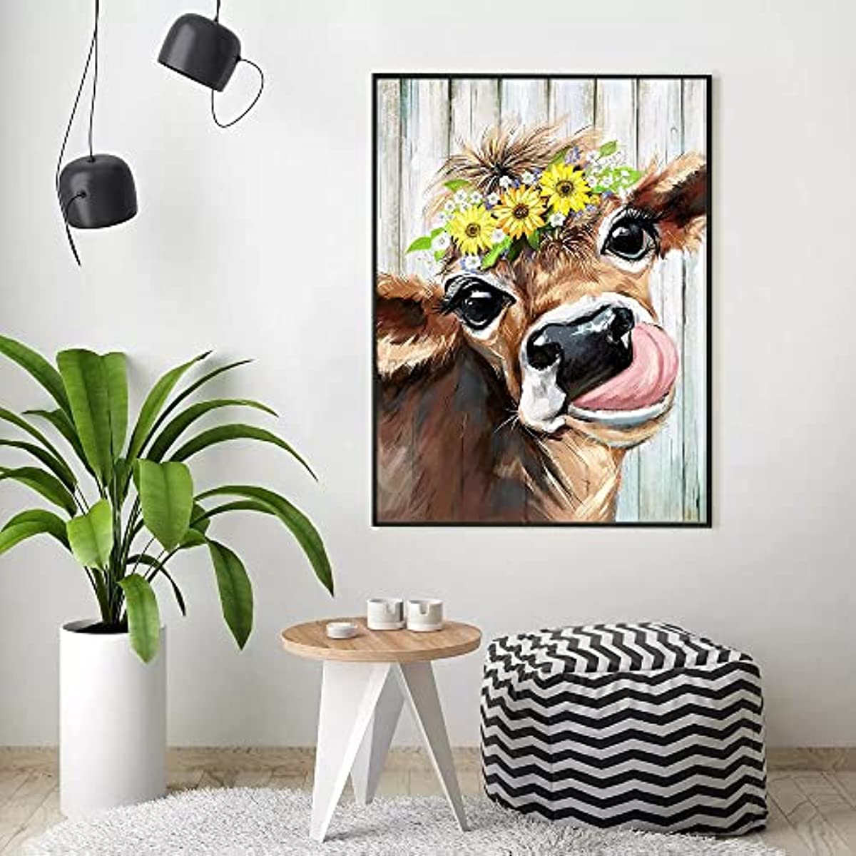 Cow Diamond Painting Kit Adults 5D Full Drill Dots Paintings Gems