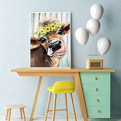 Cow Diamond Painting Kit Adults 5D Full Drill Dots Paintings Gems