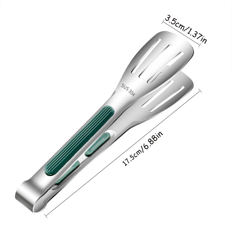 Stainless Steel Food Tongs Non Slip Grill Buffet Clamp