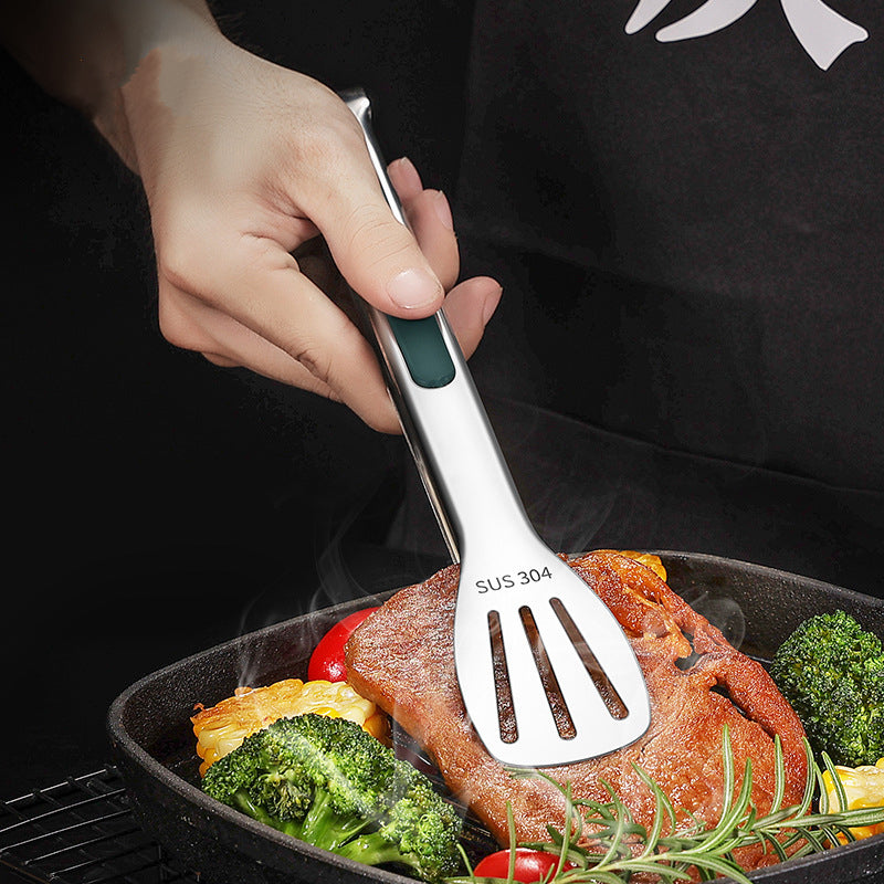 Stainless Steel Food Tongs Non Slip Grill Buffet Clamp