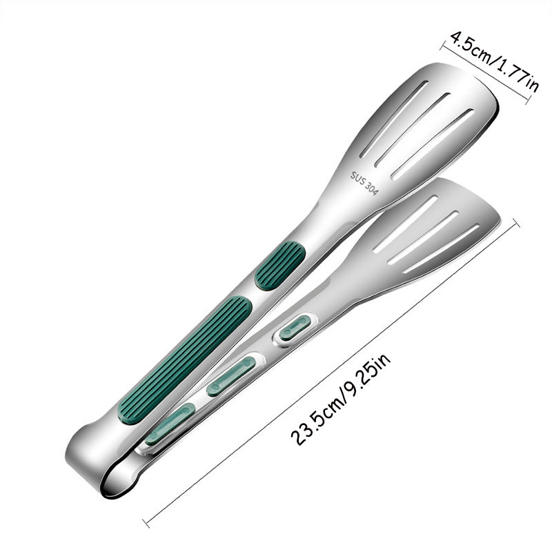 Stainless Steel Food Tongs Non Slip Grill Buffet Clamp