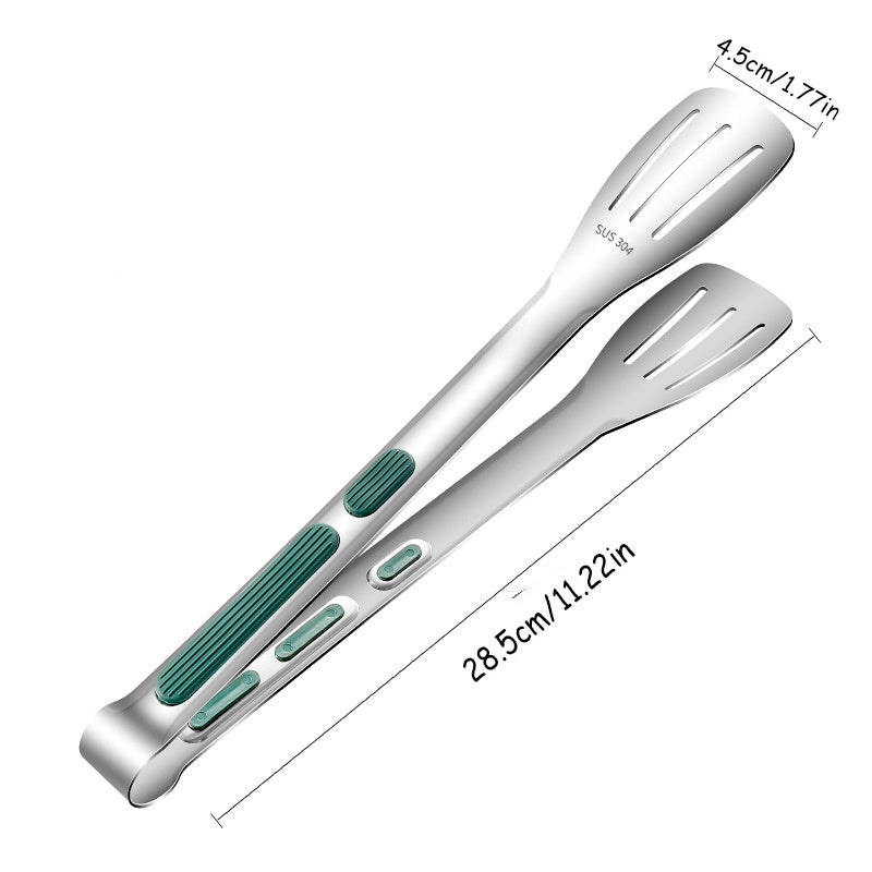 Stainless Steel Food Tongs Non Slip Grill Buffet Clamp