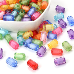 50pcs Transparent Geometric Spacer Beads for DIY Bracelet Necklace