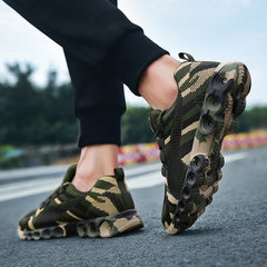 Women's Camo Running Shoes Breathable Knit Lace Up Sneakers