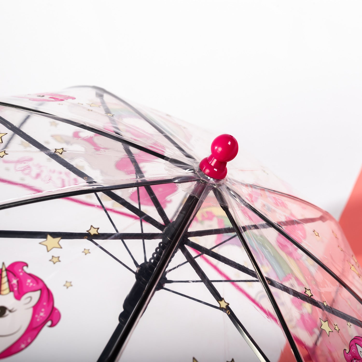 Colorful Princess Umbrella Transparent Plastic Unicorn Kindergarten Umbrella