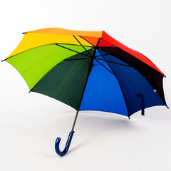 Children's Rainbow Umbrella Colorful Spliced Design For Kids Over 3 Years