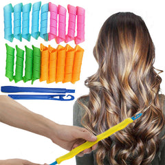 18pcs Hair Rollers Spiral Curls Heatless Curlers DIY Hair Styling Kit