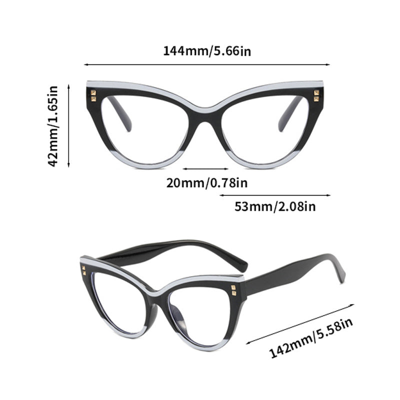 Cat Eye Eyeglasses For Women Light Blocking Computer Glasses