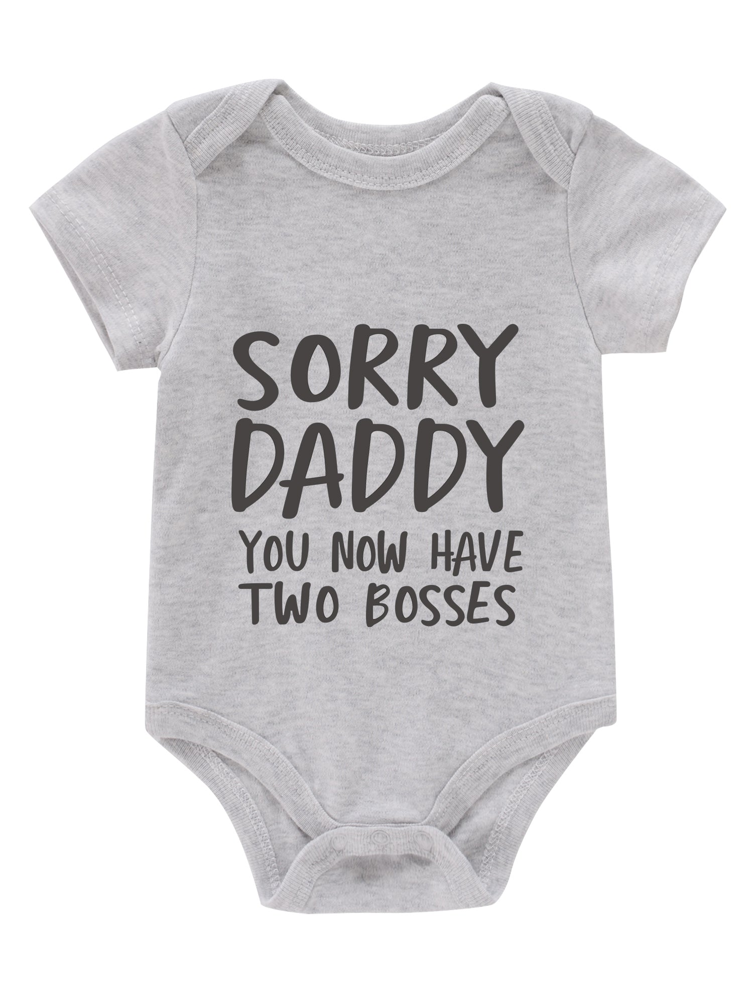 Newborn Infant Romper Letter Print Short Sleeve Bodysuit For Baby Girls