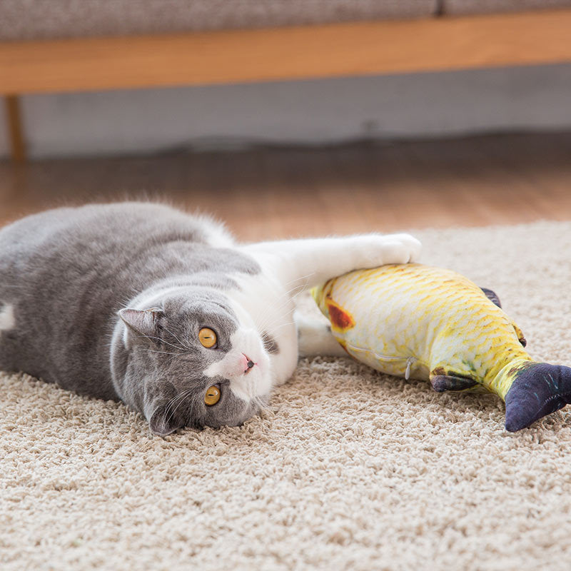 Plush Fish Toy for Pets, Interactive and Decorative
